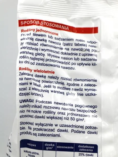 Azofoska w ogrodzie
